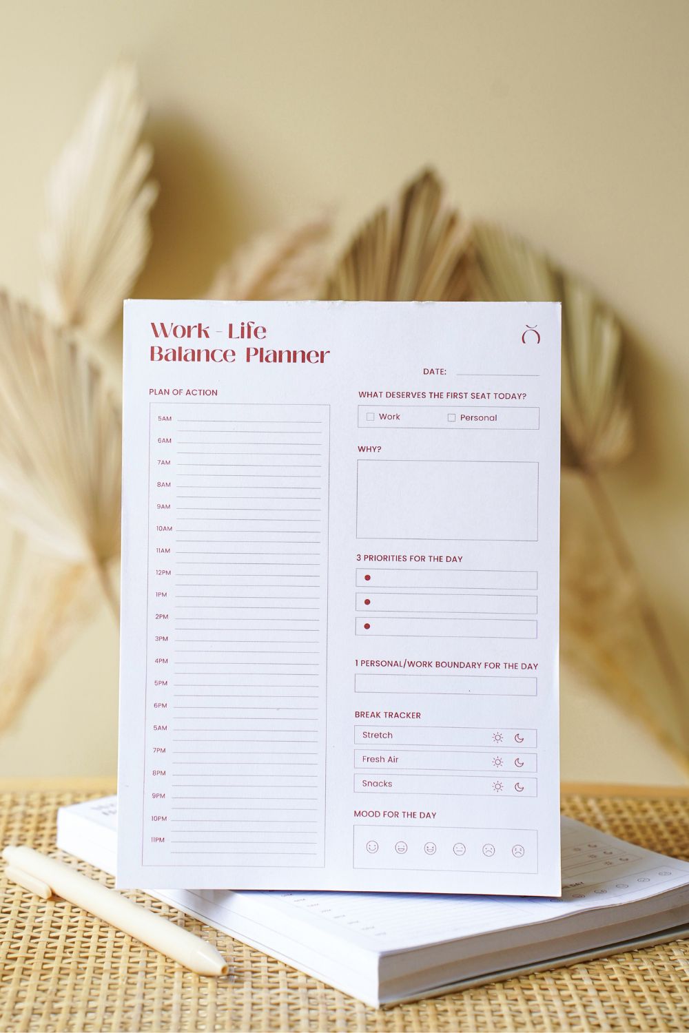 Work Life Balance Daily Planner