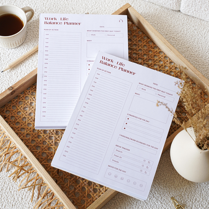 Work Life Balance Planner | Wellness Notepad