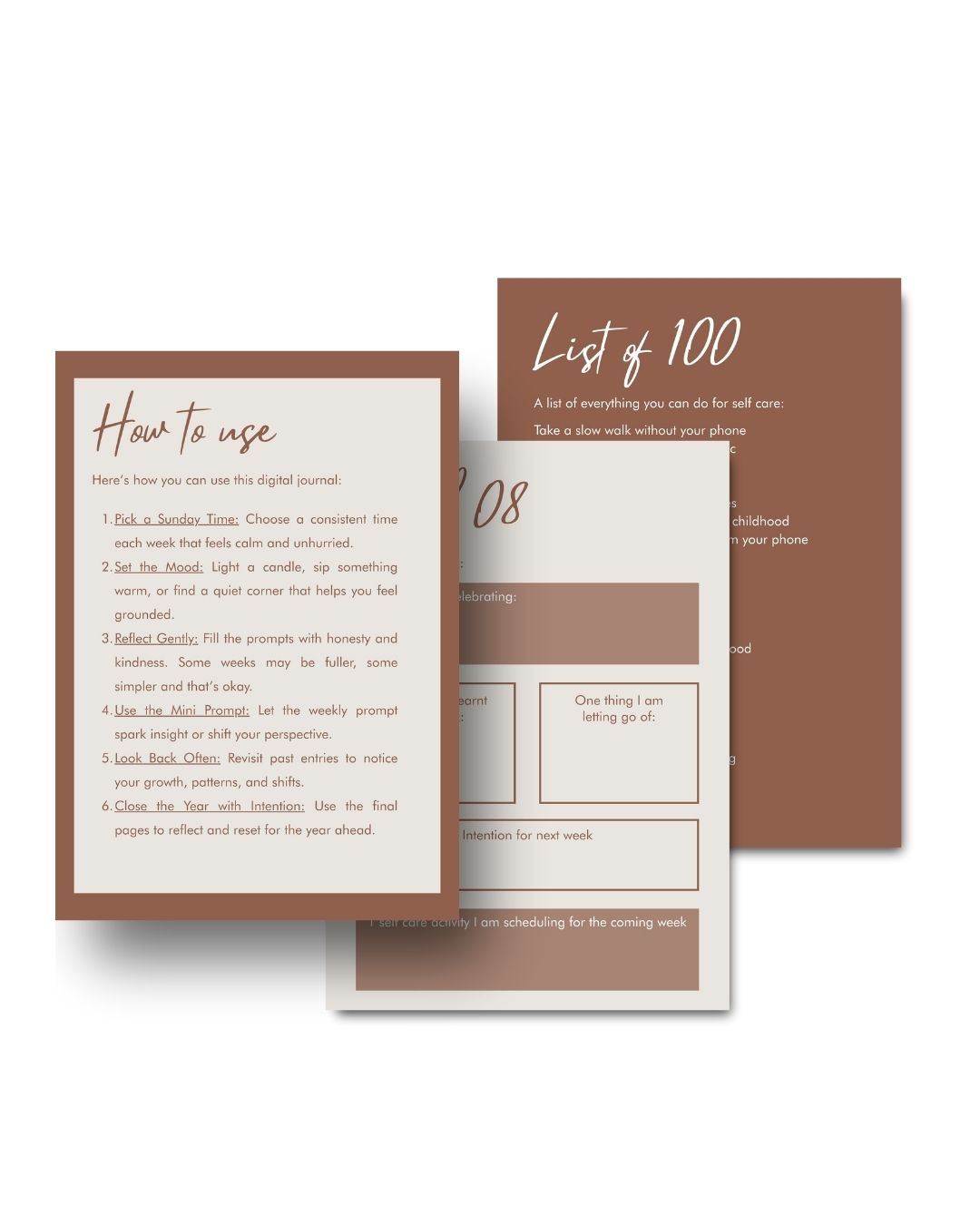 52 Sunday Self-Care Check-ins